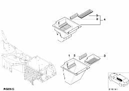 STORING PARTIT. CASSETTE-CD BOX diagram for BMW X5 E53 4.4i