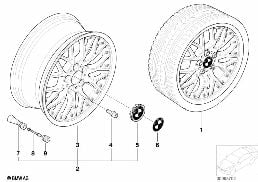 BMW COMPOSITE WHEEL, CROSS SPOKE 78 diagram for BMW 3 Series E46 318i