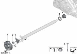 DRIVE SHAFT, FRONT, SINGLE PARTS diagram for BMW X5 E53 3.0d