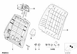 Panneau arrière siège avant diagram for BMW 5 Series E39 525td