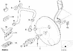 POWER BRAKE UNIT DEPRESSION diagram for BMW 3 Series E46 318i