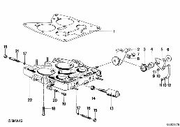 MIXTURE CONTROL diagram for BMW 7 Series E23 730