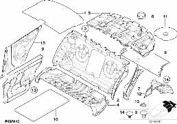 SOUND INSULATING REAR diagram for BMW 3 Series E46 M3