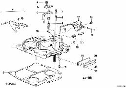 CARBURETOR MOUNTING PARTS diagram for BMW 7 Series E23 730