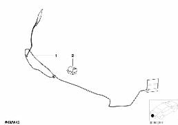 Kit de montage antenne de pare-chocs diagram for BMW 5 Series E39 525td