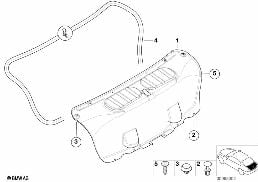 TRUNK LID TRIM PANEL diagram for BMW 3 Series E46 M3