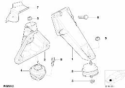 ระบบกันสะเทือนเครื่องยนต์ diagram for BMW 3 Series E46 325xi