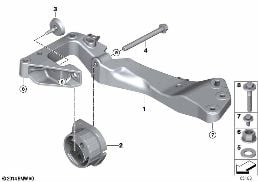 GEARBOX SUSPENSION, 4-WHEEL DRIVE diagram for BMW 3 Series F30 335iX