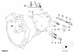 S6S420G INNER GEAR SHIFTING PARTS diagram for BMW 3 Series E36 M3