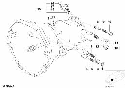 S6S420G INNER GEAR SHIFTING PARTS diagram for BMW 7 Series E38 740i