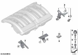 MOUNTING PARTS F INTAKE MANIFOLD SYSTEM diagram for BMW 3 Series E46 325i