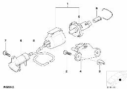 DOOR HANDLE ILLUMINATION diagram for BMW 7 Series E38 740i