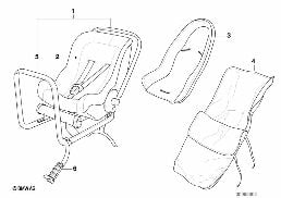 BMW Baby Seat 0+ diagram for BMW 5 Series E39 525td