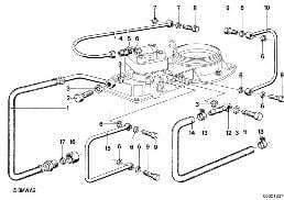 FUEL PIPE diagram for BMW 3 Series E21 320i
