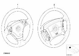 RETROFIT KIT, MULTIFUNCT. STEERING WHEEL diagram for BMW 3 Series E46 325i
