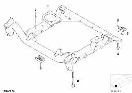 Nosník přední nápravy pohon všech kol diagram for BMW 3 Series E46 325xi