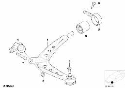 Příčné rameno/kulový kloub pohon vš. kol diagram for BMW 3 Series E46 325xi