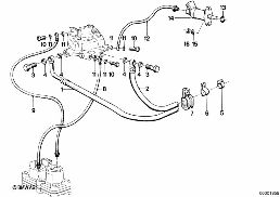 Conduite de carburant diagram for BMW 5 Series E28 518i