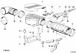Luftmengenmesser diagram for BMW 5 Series E34 535i
