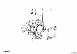 THROTTLE HOUSING ASSY diagram for BMW 5 Series E28 535i