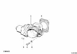 Drosselklappenstutzen Eml diagram for BMW 7 Series E32 750iL