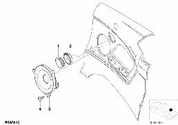 Динамик стереосистемы Зд diagram for BMW 3 Series E46 318Ci