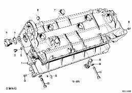 ENGINE BLOCK diagram for BMW 5 Series E12 530i