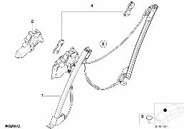 DOOR WINDOW LIFTING MECHANISM FRONT