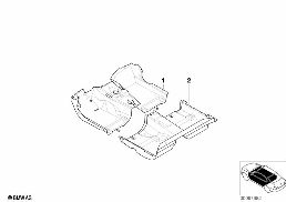 แผงปิดพื้น แบบเฉพาะ diagram for BMW 3 Series E46 320Ci