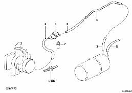 Tankentlüftungsventil/Störluftventil diagram for BMW 3 Series E30 M3