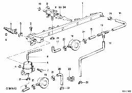 Клапаны/трубопроводы системы впрыска diagram for BMW 3 Series E30 323i