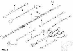 VARIOUS ADDITIONAL CABLE HARNESSES diagram for BMW Z3 E36 1.9