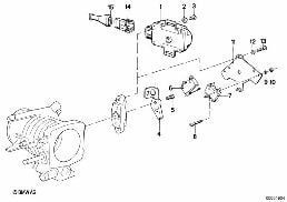 THROTTLE VALVE SWITCH diagram for BMW 7 Series E23 733i