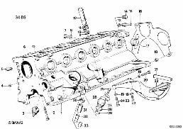 ENGINE BLOCK diagram for BMW 3 Series E30 325ix