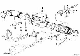 VOLUME AIR FLOW SENSOR diagram for BMW 5 Series E28 535i