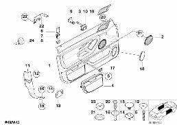Обшивка двери Пд diagram for BMW 7 Series E38 750iLS