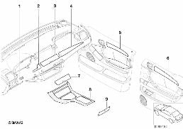 Dodatečná montáž Titan-Line interiér diagram for BMW X5 E53 4.4i