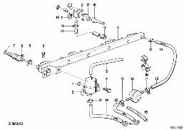 VALVES/PIPES OF FUEL INJECTION SYSTEM diagram for BMW 5 Series E28 535i