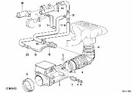 VOLUME AIR FLOW SENSOR diagram for BMW 3 Series E30 318i