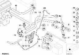 Zawór pompy węży wodnych diagram for BMW 5 Series E39 520d