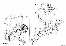 Luftmengenmesser diagram for BMW 3 Series E30 M3