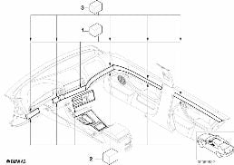 Jeu de moulures en bois diagram for BMW 5 Series E39 525td