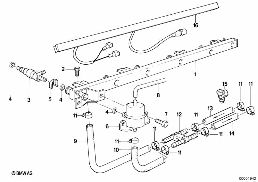 VALVES/PIPES OF FUEL INJECTION SYSTEM diagram for BMW 3 Series E30 320i