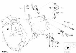 S6S420G INNER GEAR SHIFTING PARTS diagram for BMW 5 Series E39 M5