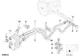 OIL-COOLER PIPE/HEAT EXCHANGER diagram for BMW X5 E53 4.4i