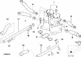 CRANKCASE-VENTILATION/OIL SEPARATOR diagram for BMW 7 Series E65 740d