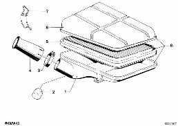 INTAKE SILENCER / FILTER CARTRIDGE INTAKE SILENCER / FILTER CARTRIDGE diagram for BMW 7 Series E23 733i