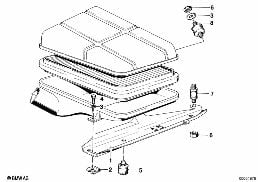BRACKET. INTAKE SILENCER diagram for BMW 7 Series E23 733i
