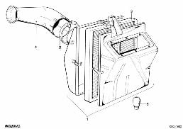 INTAKE SILENCER / FILTER CARTRIDGE INTAKE SILENCER / FILTER CARTRIDGE diagram for BMW 3 Series E21 320i