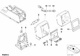 REAR CENTER CONSOLE diagram for BMW 7 Series E38 735iL